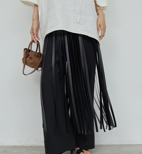  「レザーフリンジスカート」|スカート|