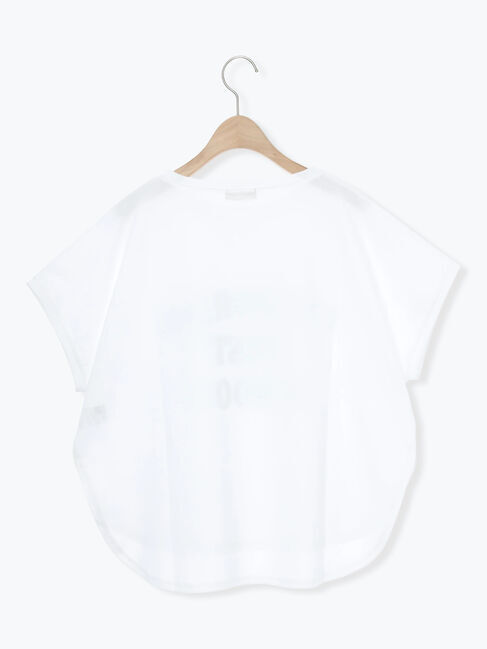 Samansa Mos2「シルケット天竺フロッキープリントTシャツ」|Tシャツ・カットソー|