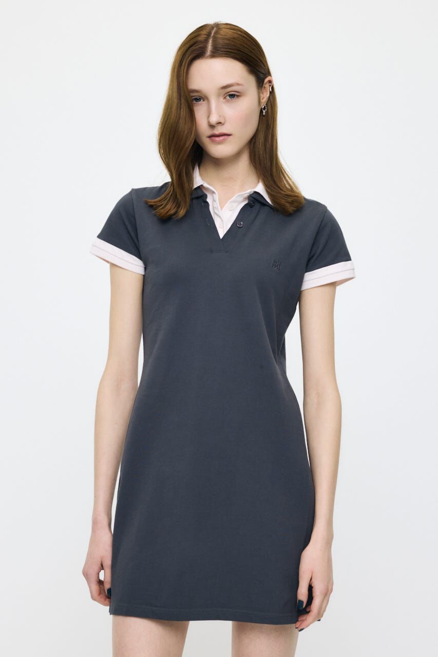 MOUSSY「CONTRAST POLO ドレス」|ワンピース|GRY