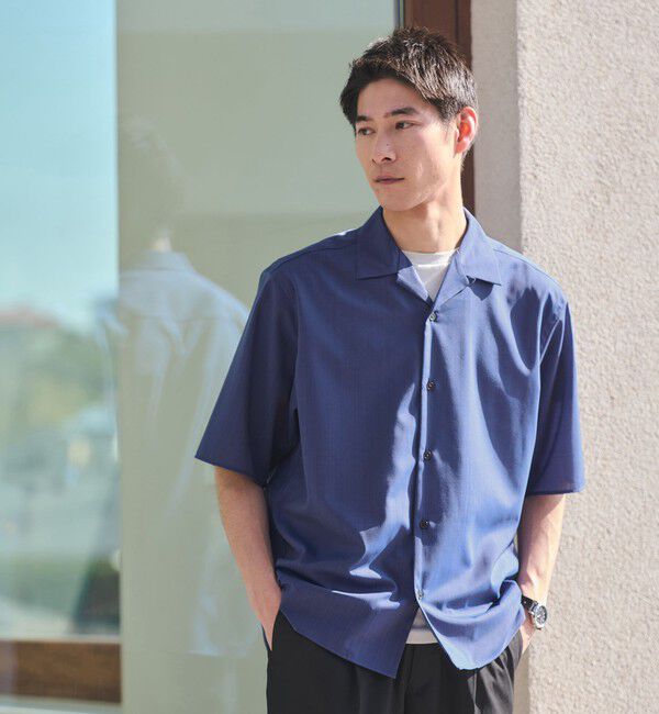 UNITED ARROWS green label relaxing「ウォッシャブルトロ オープンカラー シャツ -ストレッチ-」|シャツ・ブラウス|