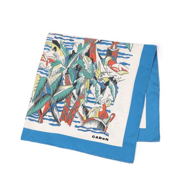 CABaN「Beach シルクプリントスカーフ」|バンダナ・スカーフ|