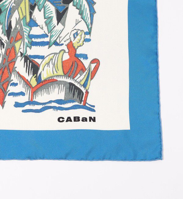 CABaN「Beach シルクプリントスカーフ」|バンダナ・スカーフ|
