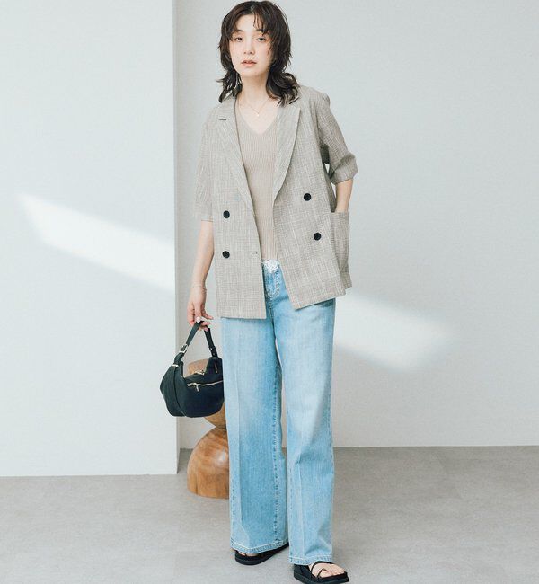  「予約【セットアップ対応可】レースヘムスリーブレスニット」|ニット・セーター|