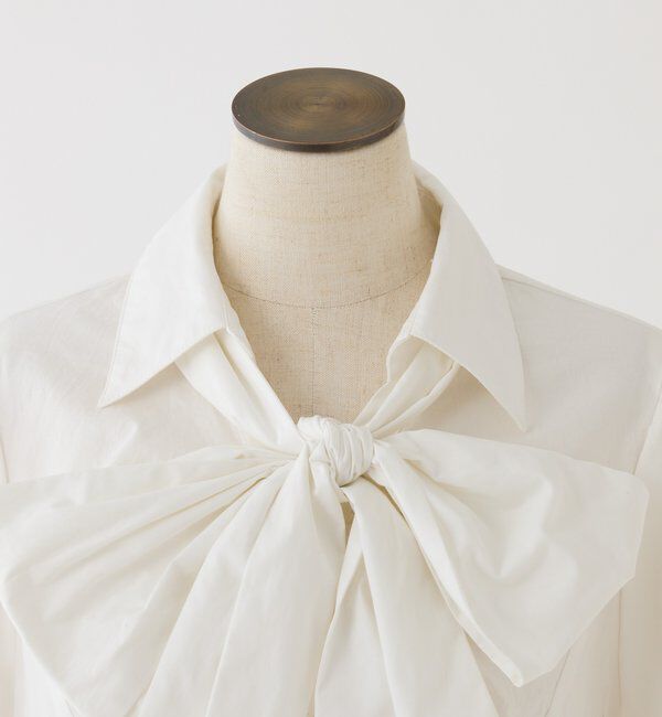  「フロントギャザー半袖ボウタイブラウス」|シャツ・ブラウス|