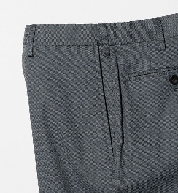 UNITED ARROWS「クールモーション ドビー サイドエクステンド ノープリーツスラックス COMFORT EASY‐MODEL　接触冷感　吸」|スラックス|