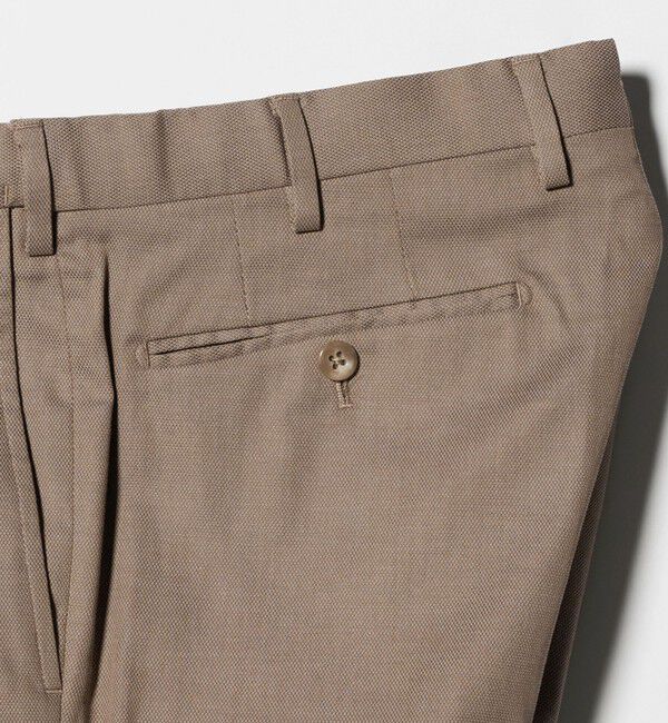 UNITED ARROWS「クールモーション ドビー サイドエクステンド ノープリーツスラックス COMFORT EASY‐MODEL　接触冷感　吸」|スラックス|