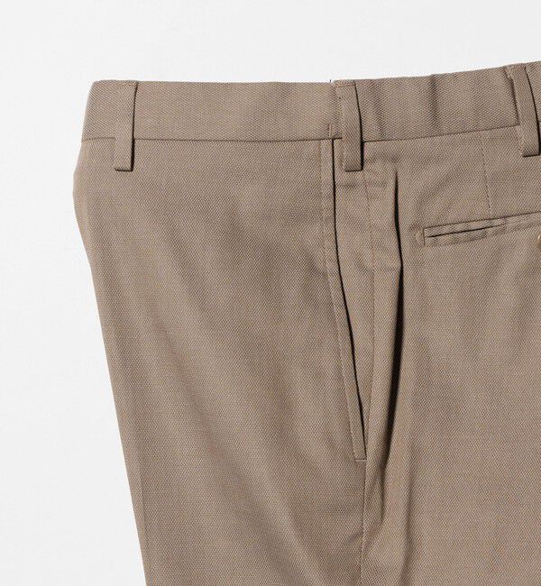 UNITED ARROWS「クールモーション ドビー サイドエクステンド ノープリーツスラックス COMFORT EASY‐MODEL　接触冷感　吸」|スラックス|