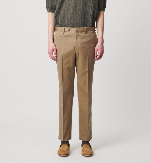 UNITED ARROWS「クールモーション ツイル サイドエクステンド ノープリーツ スラックス COMFORT EASY‐MODEL 接触冷感 吸水」|スラックス|