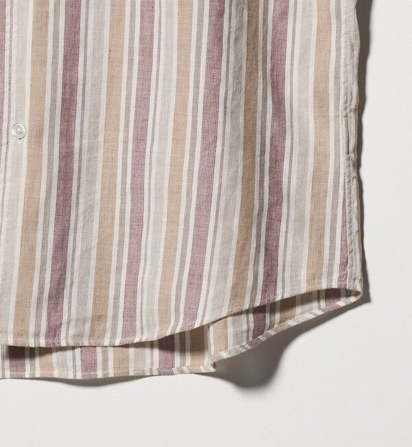 UNITED ARROWS「リネン/コットン ストライプ オープンカラーシャツ」|シャツ・ブラウス|