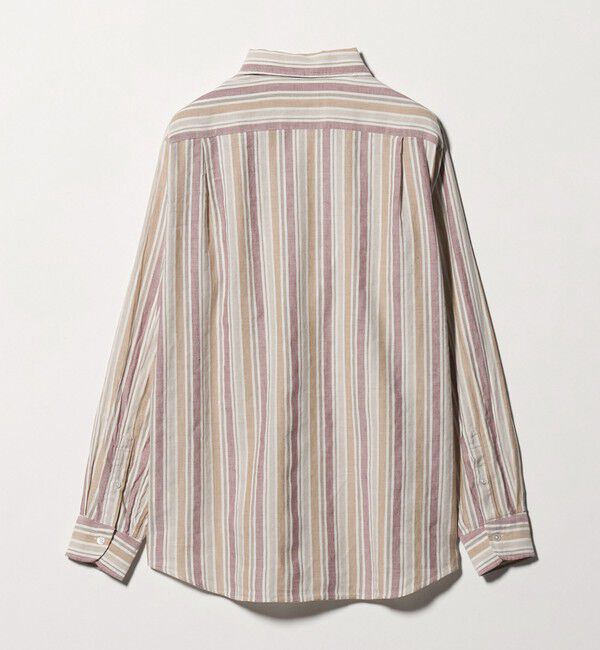 UNITED ARROWS「リネン/コットン ストライプ オープンカラーシャツ」|シャツ・ブラウス|