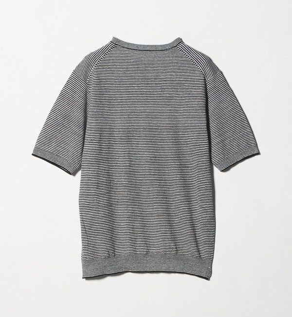 UNITED ARROWS「＜SOVEREIGN＞リネン ボーダー ニットTシャツ」|Tシャツ・カットソー|