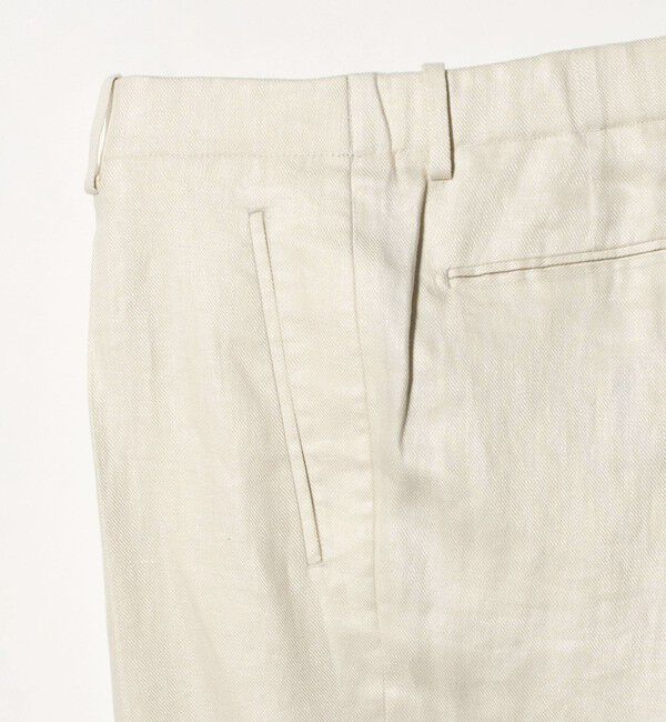 UNITED ARROWS「リネン ツイル １プリーツ リラックス テーパード イージースラックス」|スラックス|