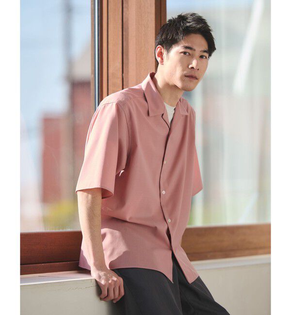 UNITED ARROWS green label relaxing「ウォッシャブルトロ オープンカラー シャツ -ストレッチ-」|シャツ・ブラウス|