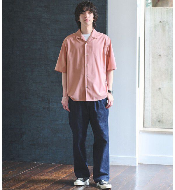 UNITED ARROWS green label relaxing「ウォッシャブルトロ オープンカラー シャツ -ストレッチ-」|シャツ・ブラウス|