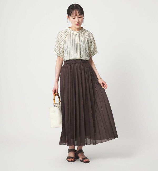 UNITED ARROWS green label relaxing「スタンド ストライプ ブラウス」|シャツ・ブラウス|