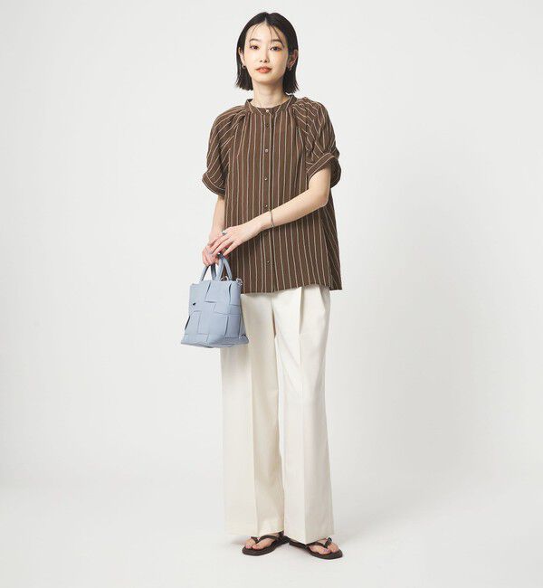 UNITED ARROWS green label relaxing「スタンド ストライプ ブラウス」|シャツ・ブラウス|