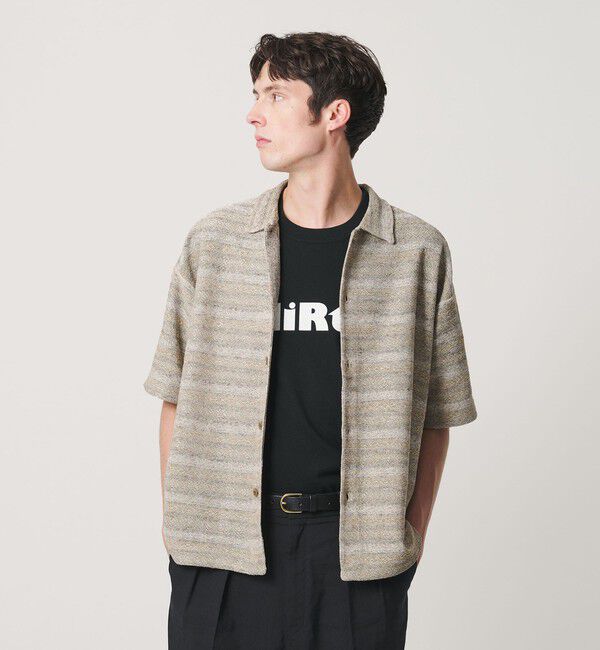 BEAUTY&YOUTH UNITED ARROWS「フェアアイル ショートスリーブ ニットシャツ ウォッシャブル」|カーディガン|