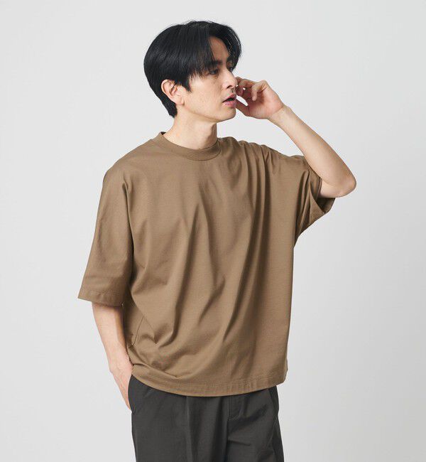 BEAUTY&YOUTH UNITED ARROWS「スビン ドルマン ハーフスリーブ クルーネック Tシャツ」|Tシャツ・カットソー|