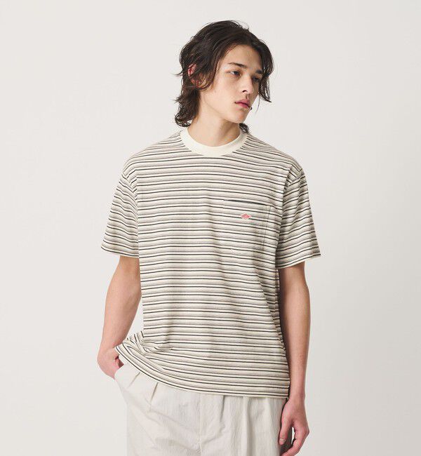 BEAUTY&YOUTH UNITED ARROWS「＜DANTON＞ポケット ボーダー Tシャツ」|Tシャツ・カットソー|OFF WHITE