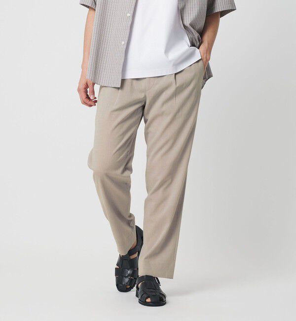 BEAUTY&YOUTH UNITED ARROWS「ソアロン 1プリーツ テーパード イージー パンツ NO.5」|チノ|