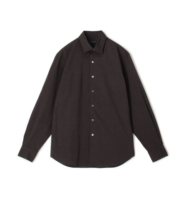 TOMORROWLAND MENS「コットンシアサッカー セミワイドカラーシャツ」|シャツ・ブラウス|17 チャコールグレー