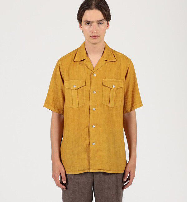 TOMORROWLAND MENS「リネン ダブルポケットハーフスリーブシャツ」|シャツ・ブラウス|