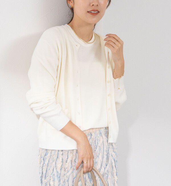 NOLLEY'S「《手洗い可能》ESPOIR 16G片畦5分袖プルオーバーニット」|ニット・セーター|