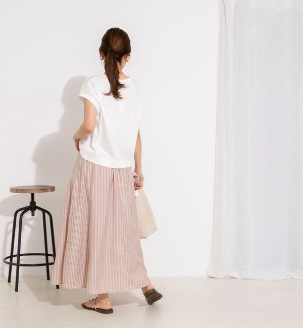 NOLLEY'S「《セットアップ対応》ウォッシャブルストライプフレアスカート」|フレア|
