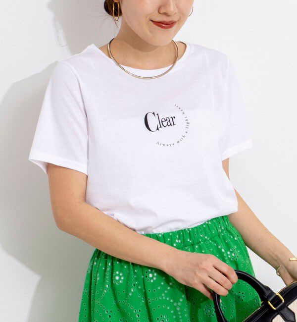 NOLLEY'S「ウォッシャブルプリントT」|Tシャツ・カットソー|ホワイト