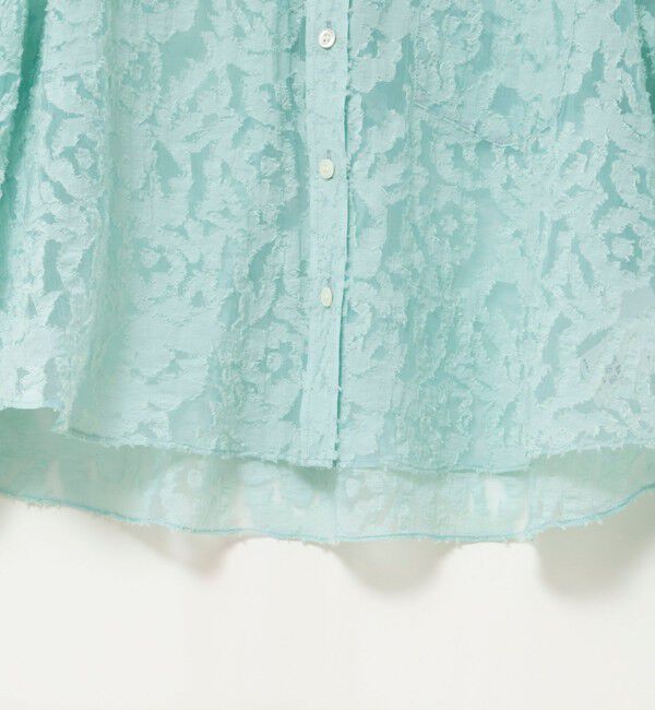 NOLLEY'S sophi「ウォッシャブルワッシャーオーガンジーカットジャガードショートシャツ」|シャツ・ブラウス|