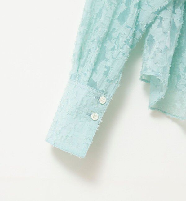 NOLLEY'S sophi「ウォッシャブルワッシャーオーガンジーカットジャガードショートシャツ」|シャツ・ブラウス|