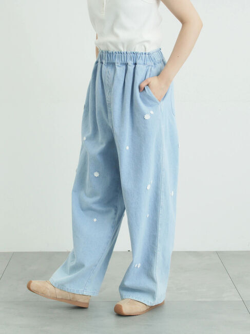 Samansa Mos2「3Dレースモチーフ付きパンツ」|その他|