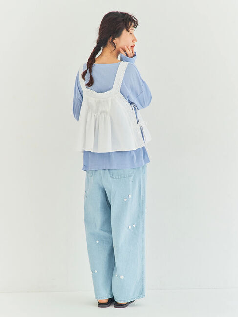 Samansa Mos2「3Dレースモチーフ付きパンツ」|その他|