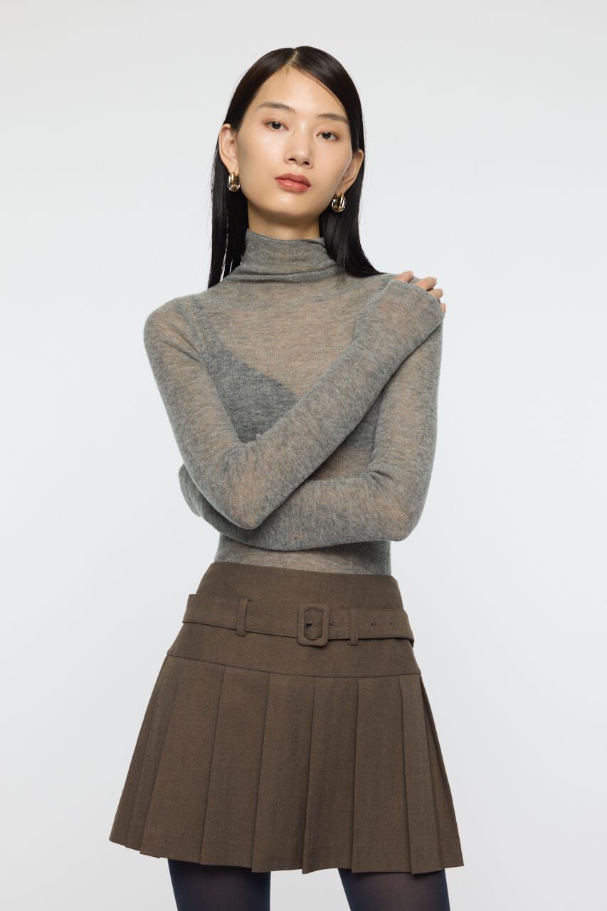 MOUSSY「SHEER TURTLE NECK ニットトップス」|ニット・セーター|