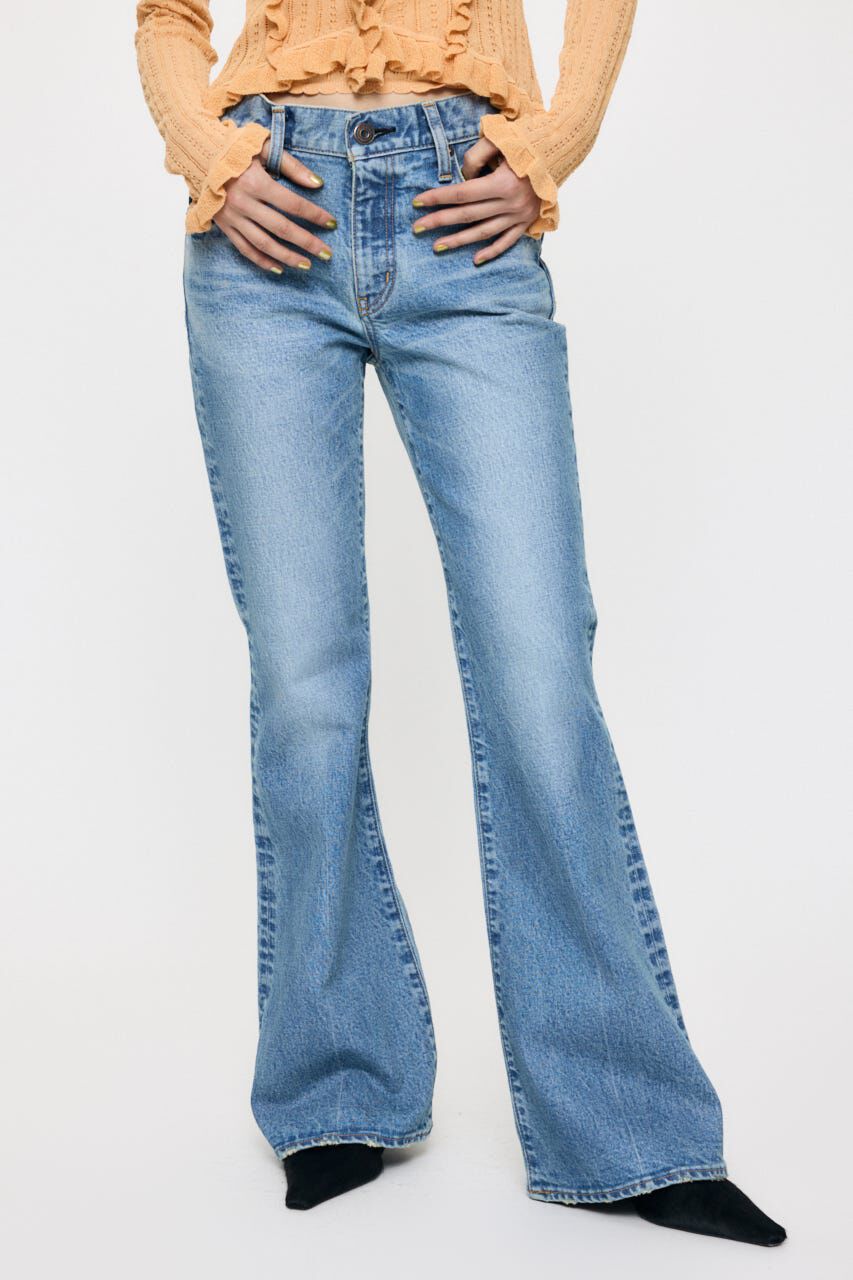 MOUSSY「MVS MIDRISE FLARE」|デニム|