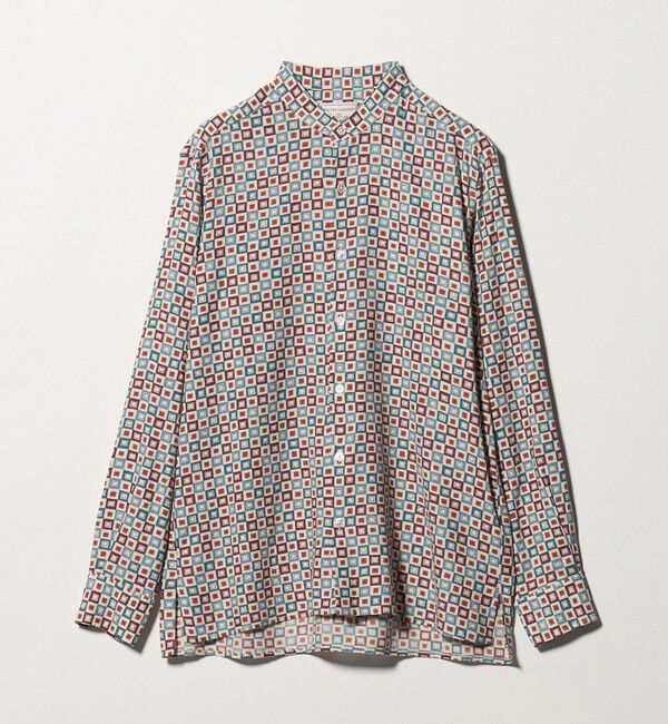 UNITED ARROWS「ジオメトリック プリント バンドカラーシャツ」|シャツ・ブラウス|
