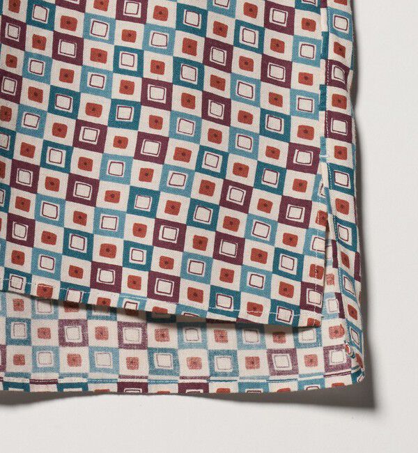 UNITED ARROWS「ジオメトリック プリント バンドカラーシャツ」|シャツ・ブラウス|