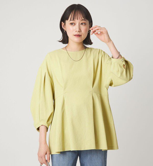 UNITED ARROWS green label relaxing「ウエスト タック ブラウス UVカット 通気性」|シャツ・ブラウス|