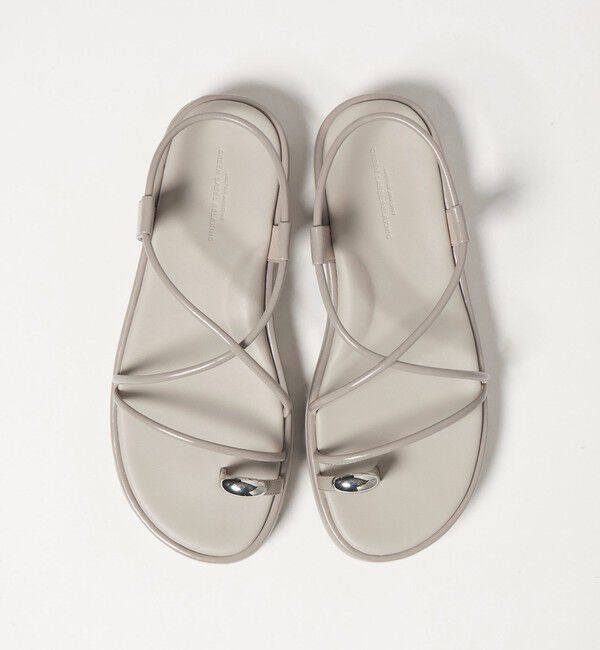 UNITED ARROWS green label relaxing「メタルトング プラット サンダル」|サンダル|LT.GRAY