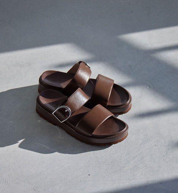 UNITED ARROWS green label relaxing「ダブルベルト プラット サンダル」|サンダル|