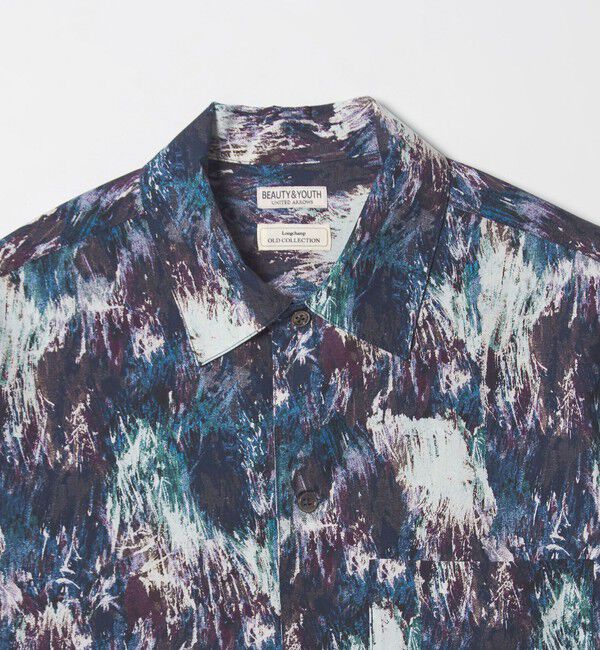 BEAUTY&YOUTH UNITED ARROWS「ロンシャン ブラッシュド パターン キャンプ シャツ GRANDE型」|シャツ・ブラウス|