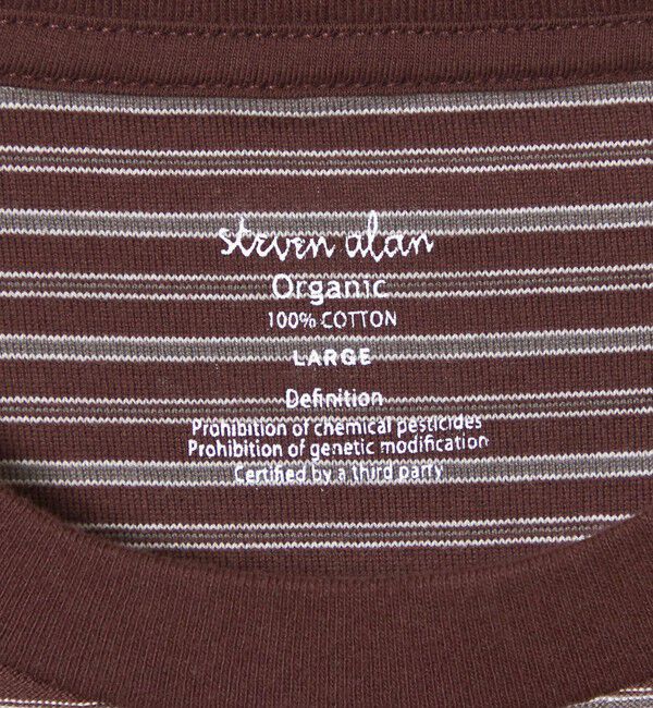 STEVEN ALAN「＜Steven Alan＞ オーガニックコットン ボーダー ショートスリーブ Tシャツ」|Tシャツ・カットソー|