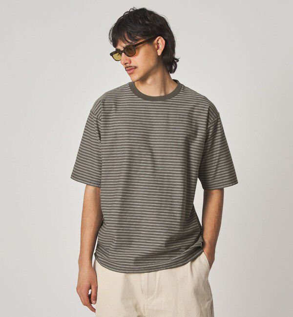 STEVEN ALAN「＜Steven Alan＞ オーガニックコットン ボーダー ショートスリーブ Tシャツ」|Tシャツ・カットソー|