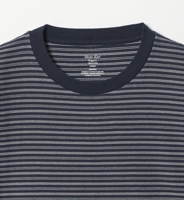 STEVEN ALAN「＜Steven Alan＞ オーガニックコットン ボーダー ショートスリーブ Tシャツ」|Tシャツ・カットソー|