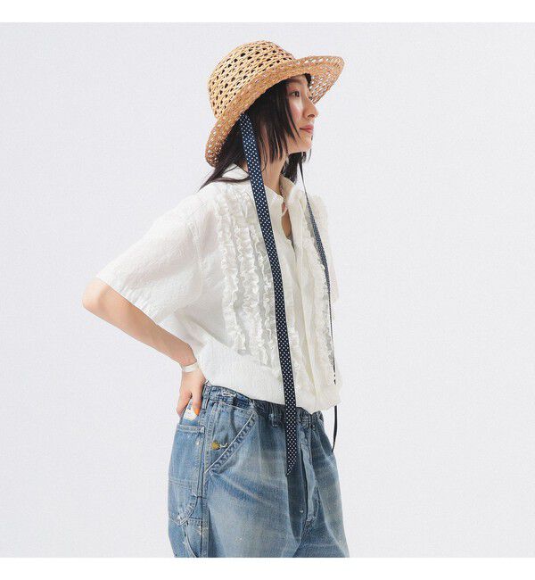 BEAMSBOY「ドビー フリル ショートスリーブ シャツ」|シャツ・ブラウス|