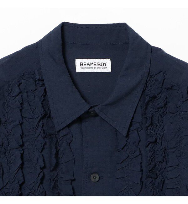 BEAMSBOY「ドビー フリル ショートスリーブ シャツ」|シャツ・ブラウス|