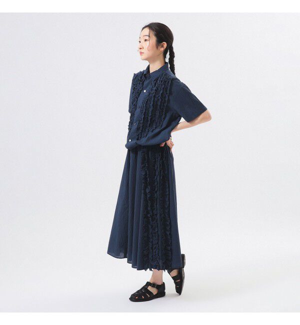 BEAMSBOY「ドビー フリル ショートスリーブ シャツ」|シャツ・ブラウス|