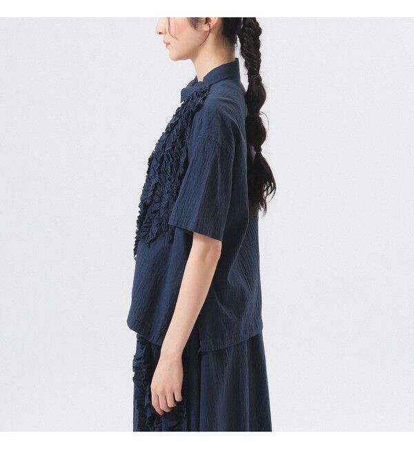 BEAMSBOY「ドビー フリル ショートスリーブ シャツ」|シャツ・ブラウス|