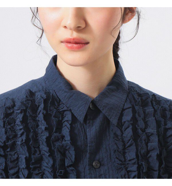 BEAMSBOY「ドビー フリル ショートスリーブ シャツ」|シャツ・ブラウス|