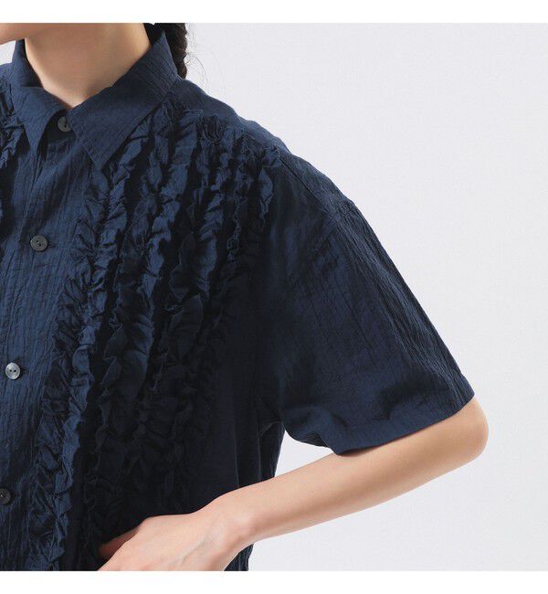 BEAMSBOY「ドビー フリル ショートスリーブ シャツ」|シャツ・ブラウス|